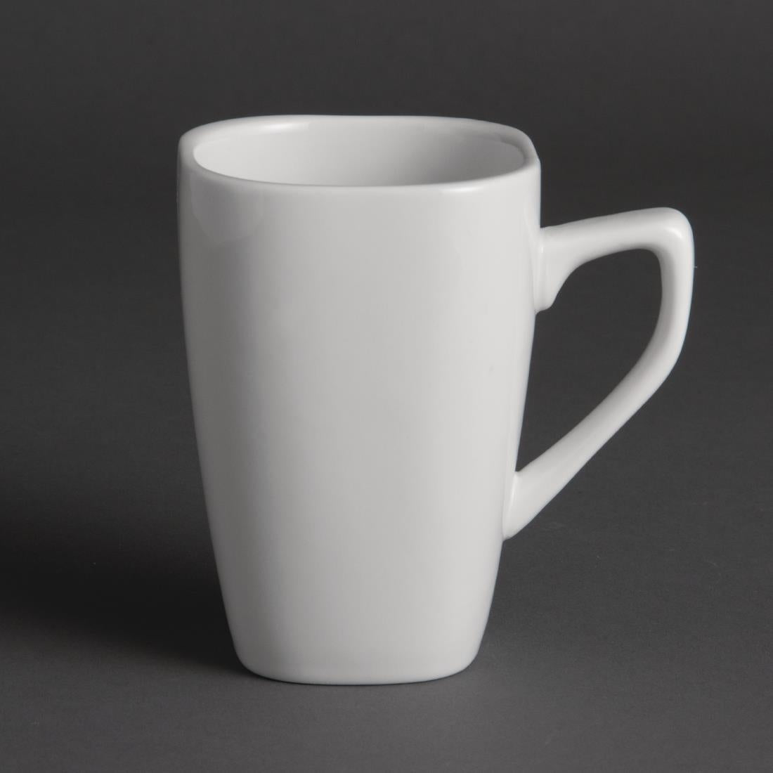 Tasses carrées arrondies Olympia Whiteware 284ml (lot de 12) — Y108