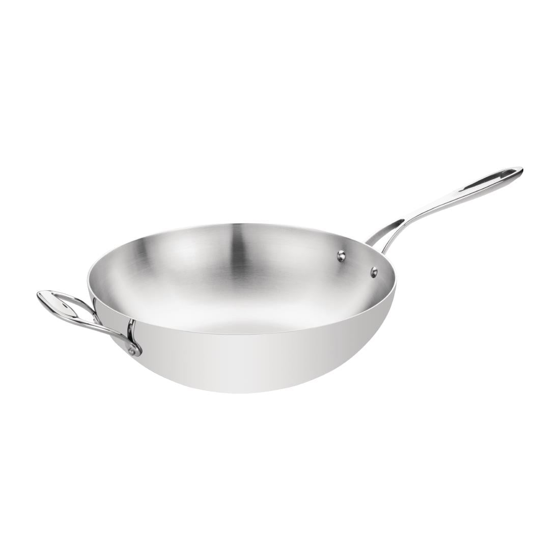 Wok triple épaisseur à fond plat Vogue — Y261