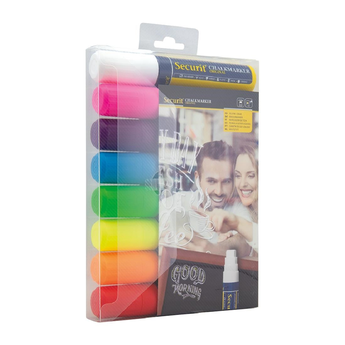 Lot de 8 marqueurs craie Securit Illumigraph 15mm — Y998
